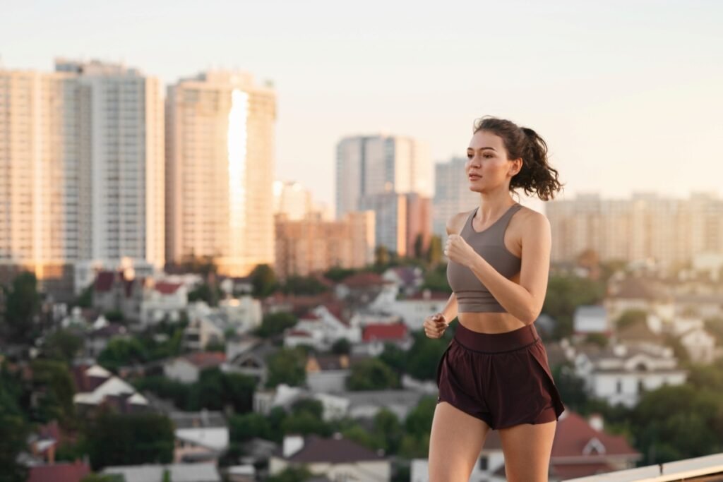 "Young woman jogging for weight loss USA"