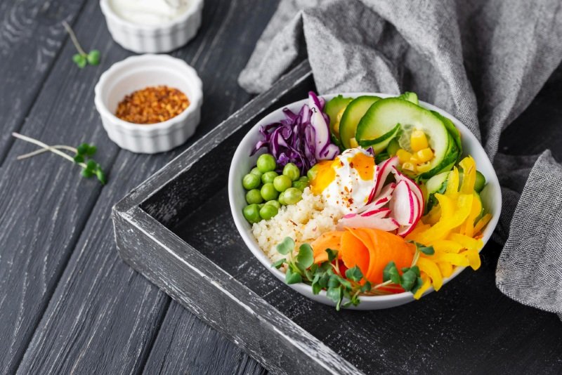 Low Carb Dinner Ideas UK veggie bowl healthy meal