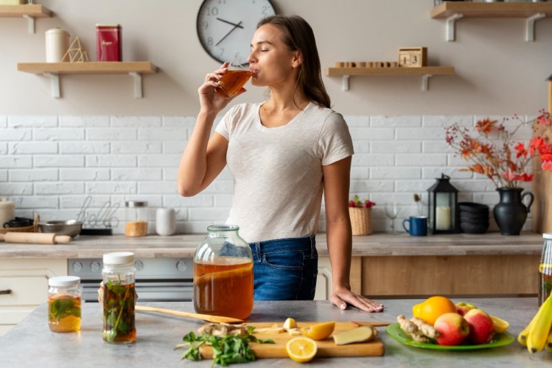Gut health tips adults UK avoiding excess caffeine and alcohol