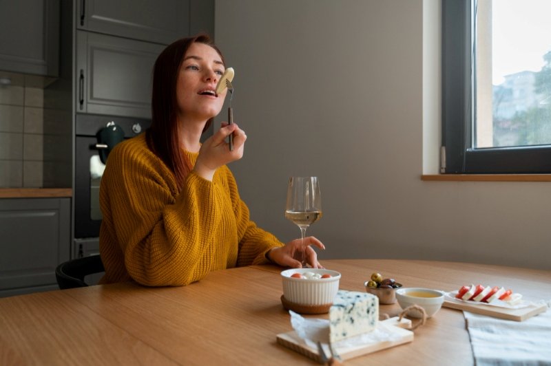 Beginner practicing Mindfulness Meditation Guide in USA through mindful eating