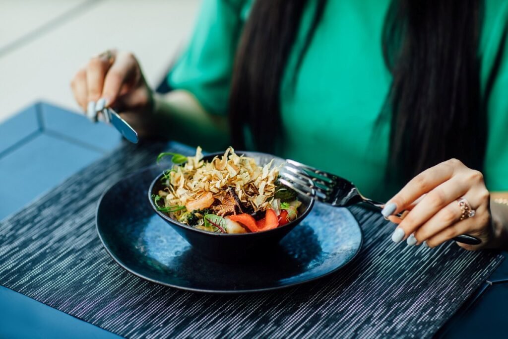 Balanced Diet and Healthy Eating Guide UK showing shift from takeaway food to healthy lifestyle