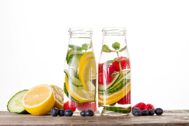 detox water for weight loss with lemon cucumber mint