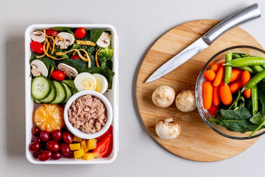 Fresh ingredients from Best Weight Loss Meal Kits in UK ready for healthy cooking