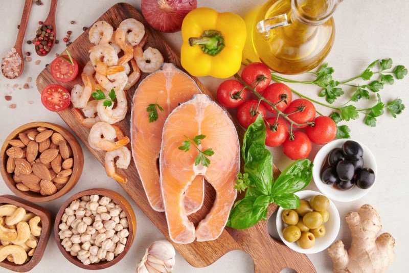 Mediterranean Diet UK protein sources fish eggs and lean poultry"