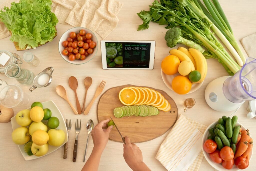 Fresh whole foods used in Whole30 Diet Plan in USA meal preparation