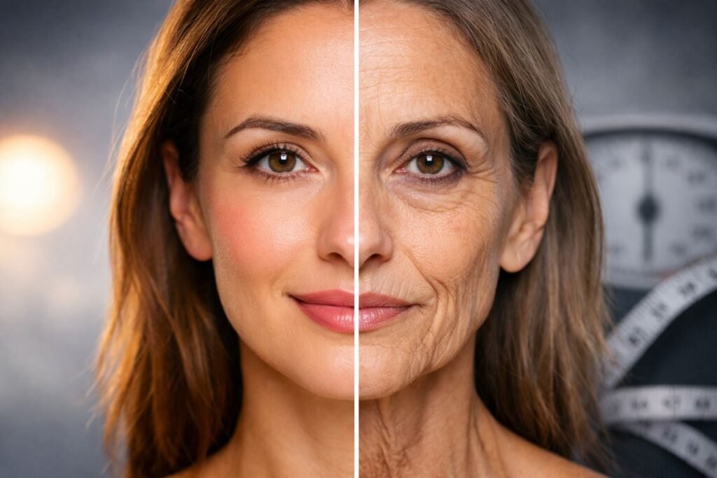 impact of ozempic on skin aging ozempic face before and after facial volume loss comparison