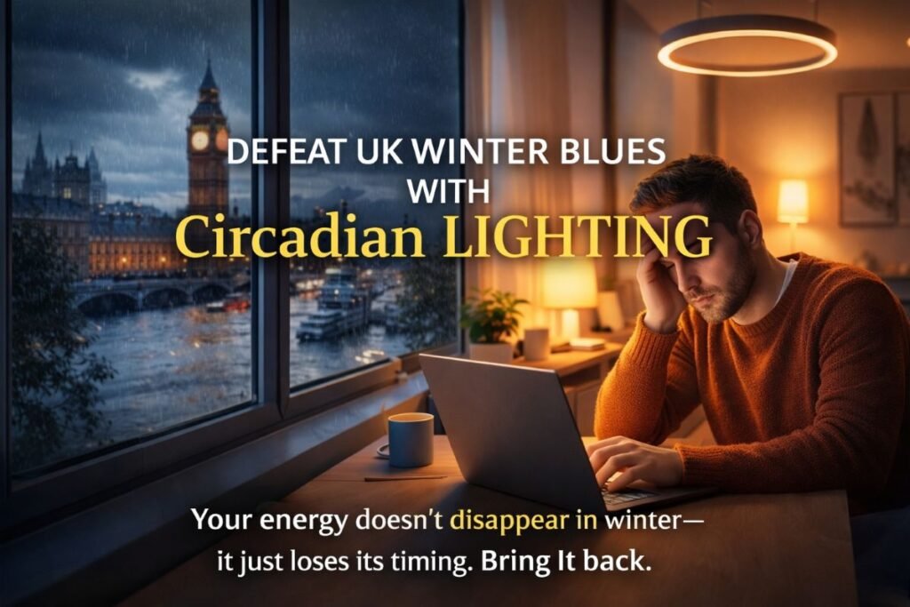 Circadian Lighting setup helping reduce UK winter blues and improve energy indoors