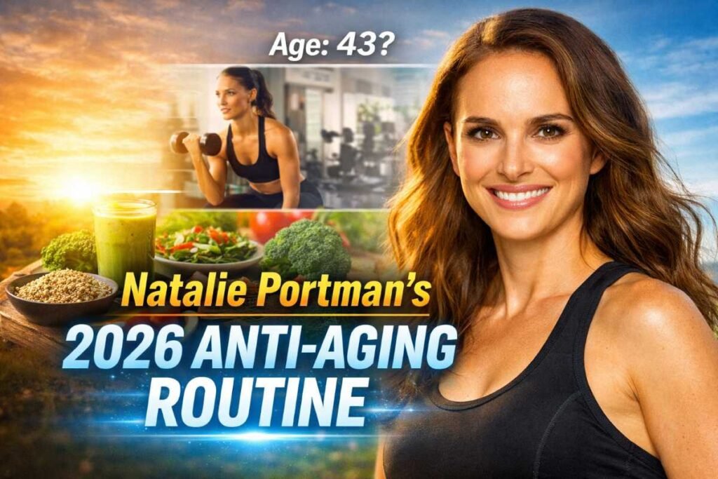 Natalie Portman 2026 anti-aging routine glowing skin at age 43