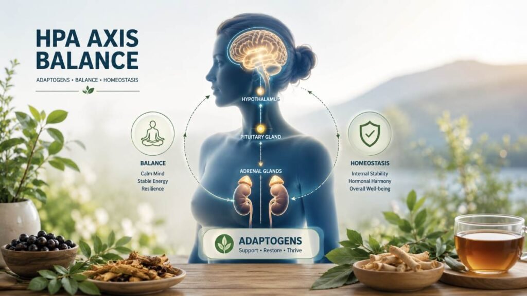 How adaptogen supplements in USA modulate HPA axis.