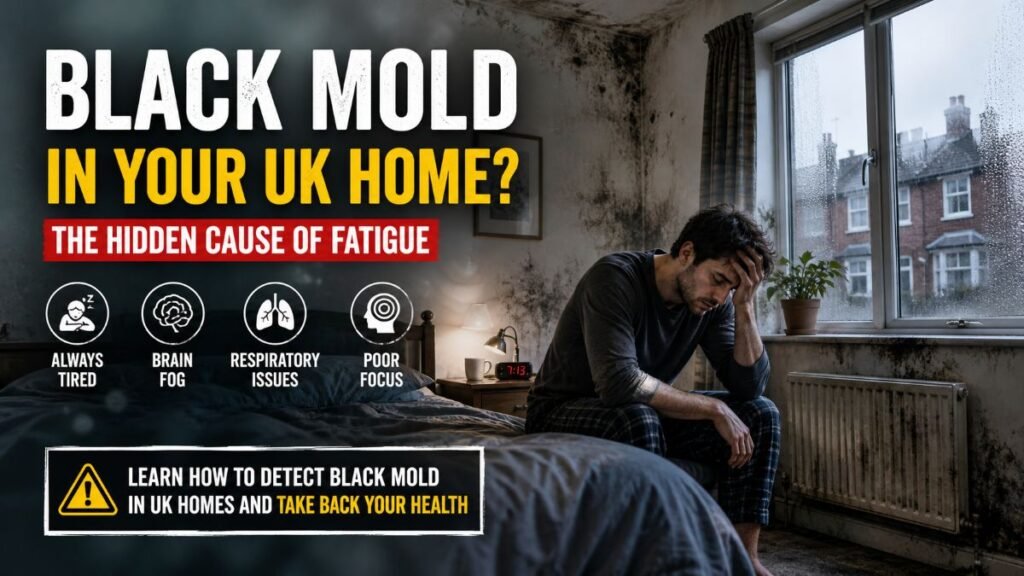 how to detect black mold in UK homes causing fatigue and poor indoor air quality