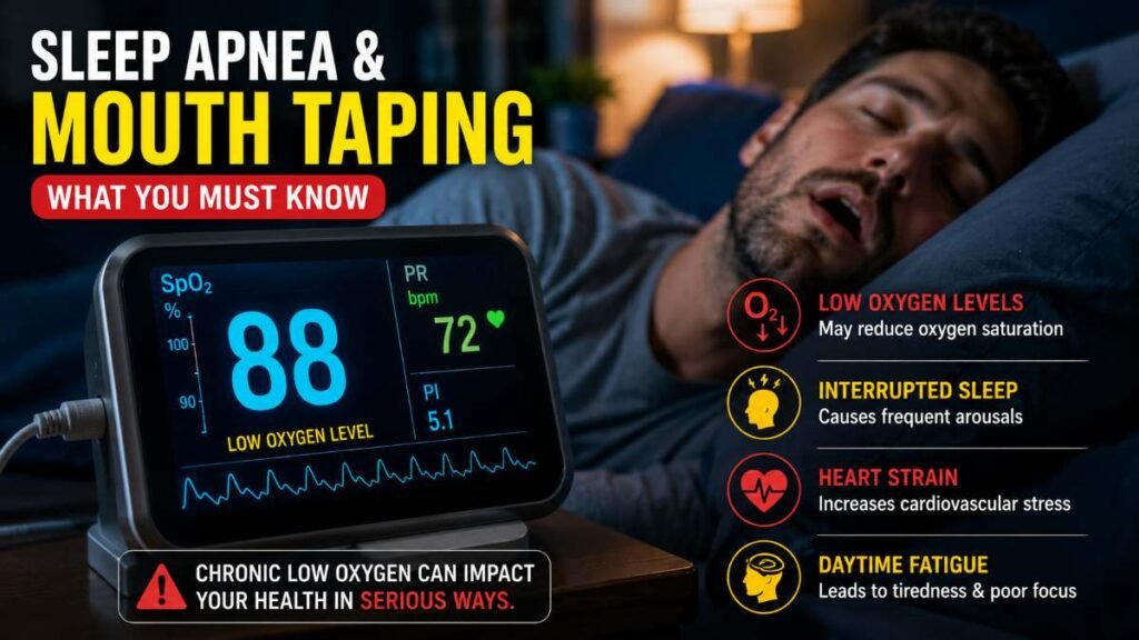 Mouth taping side effects masking sleep apnea