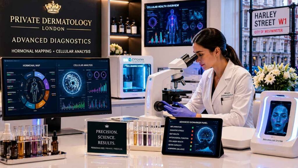 State-of-the-art diagnostic tools at a private dermatologist London clinic.
