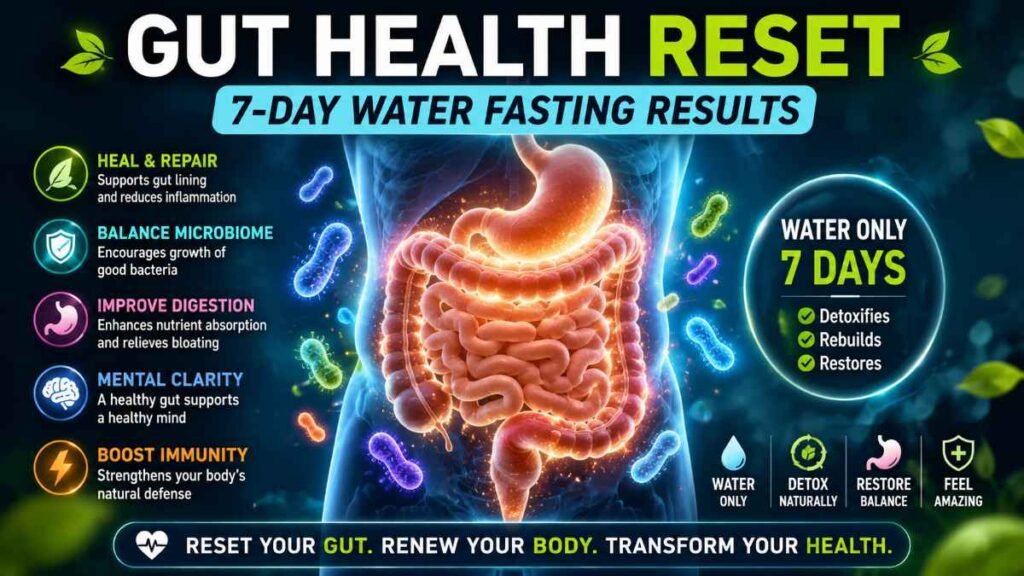 How the gut microbiome heals and resets to improve long-term 7-Day Water Fasting Results.