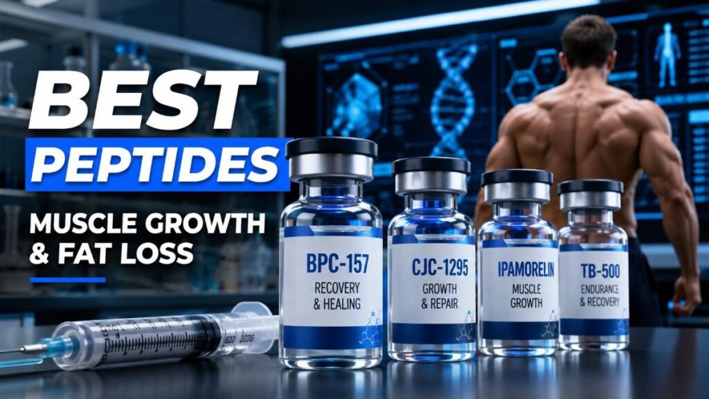Medical expert analyzing data for Best Peptides for Muscle Growth and Fat Loss.