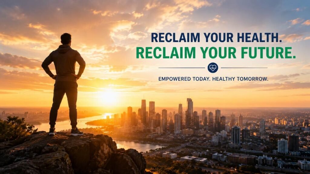 An empowered individual reclaiming their physical and metabolic sovereignty with an active Compounded Tirzepatide Online Prescription USA protocol.
