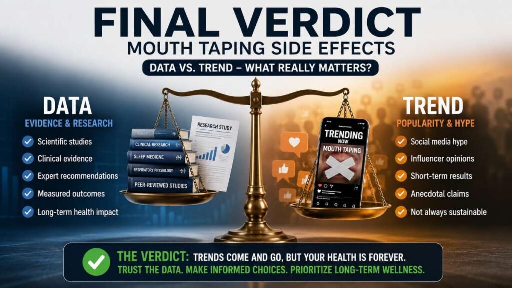 Caution against ignoring mouth taping side effects