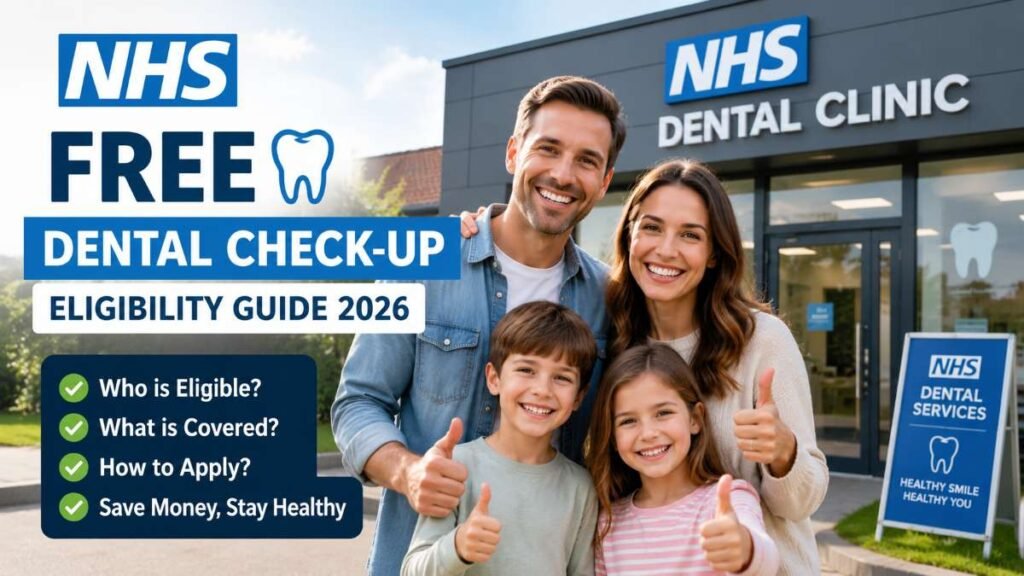 Official NHS Free Dental Check-up Eligibility 2026 guide for UK residents.