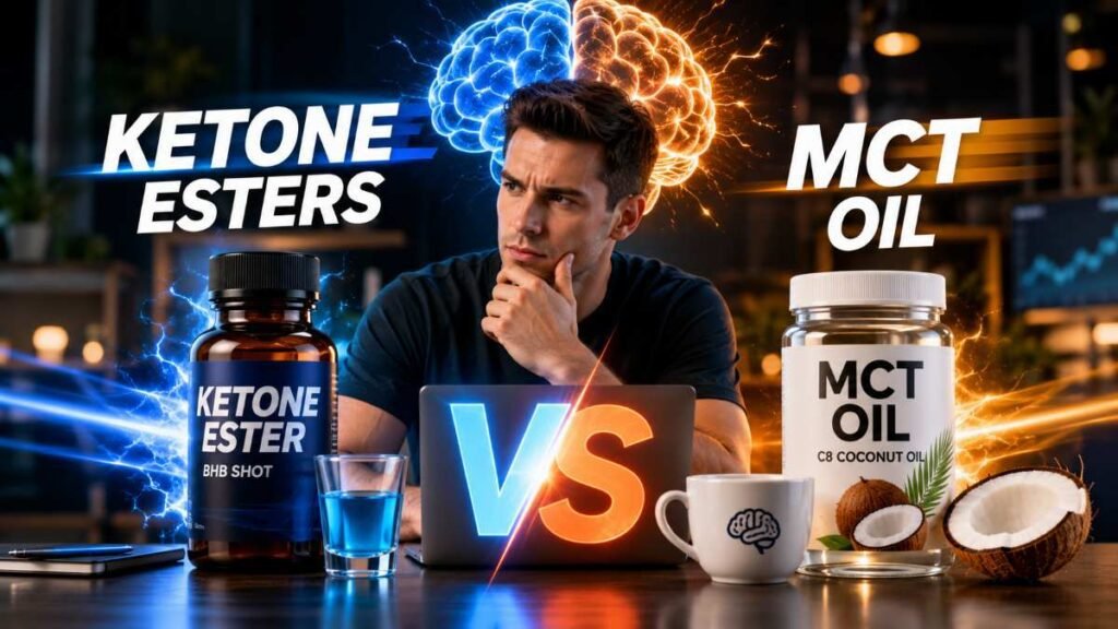 Ketone Esters vs MCT Oil brain fuel comparison for faster focus energy and cognitive performance in 2026 USA