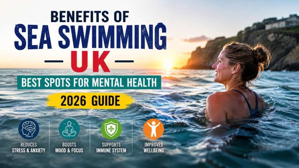 Benefits of Sea Swimming UK for mental health and stress relief during sunrise cold water swim in 2026