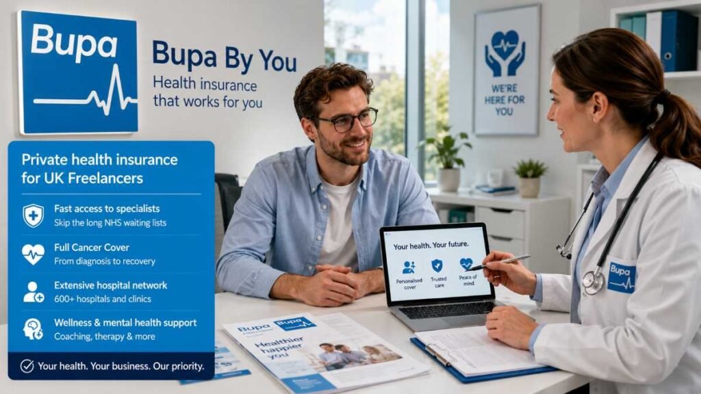Bupa private health insurance for UK freelancers offering full cancer cover and fast specialist access
