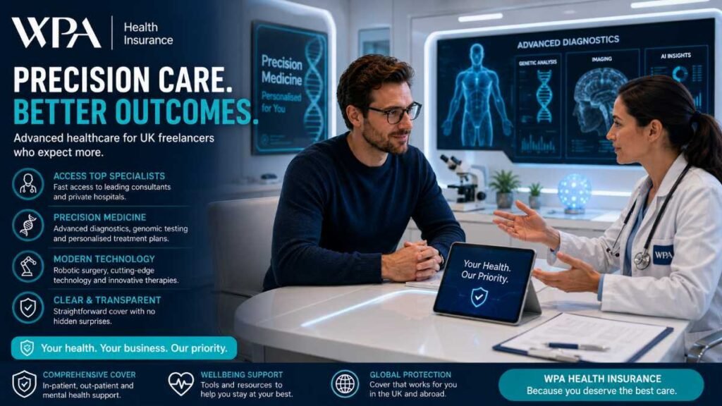 WPA precision medicine and advanced healthcare coverage for UK freelancers