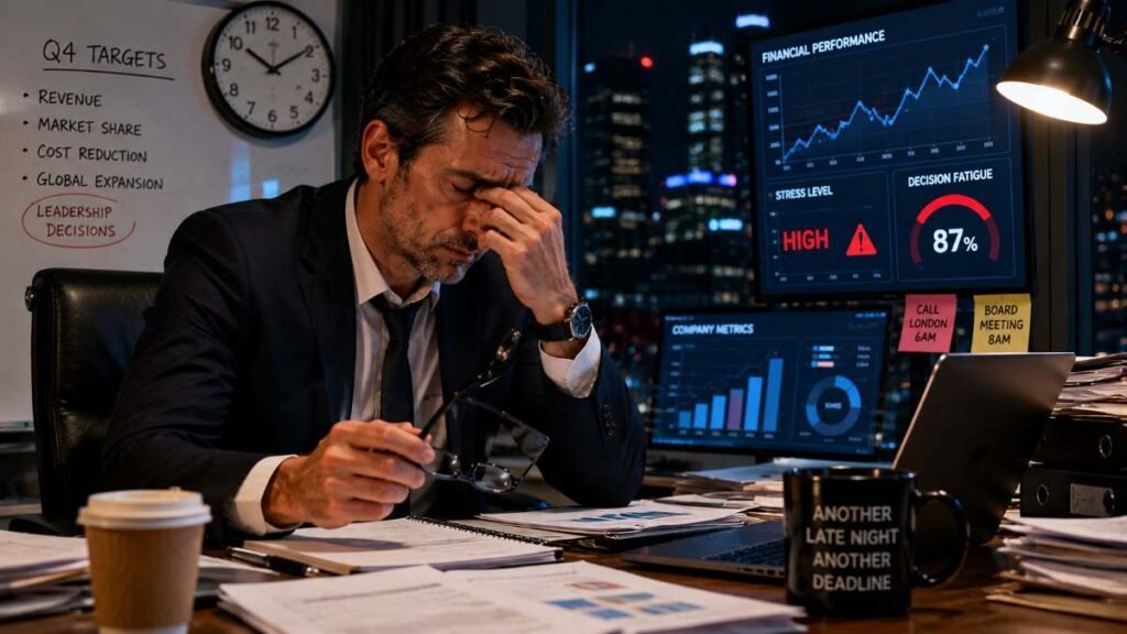 Executive Wellness Program addressing leadership burnout and decision fatigue