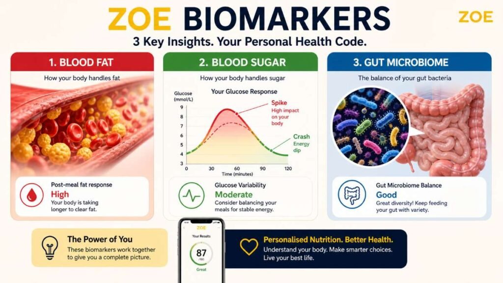Biological markers of blood fat and glucose variability explained