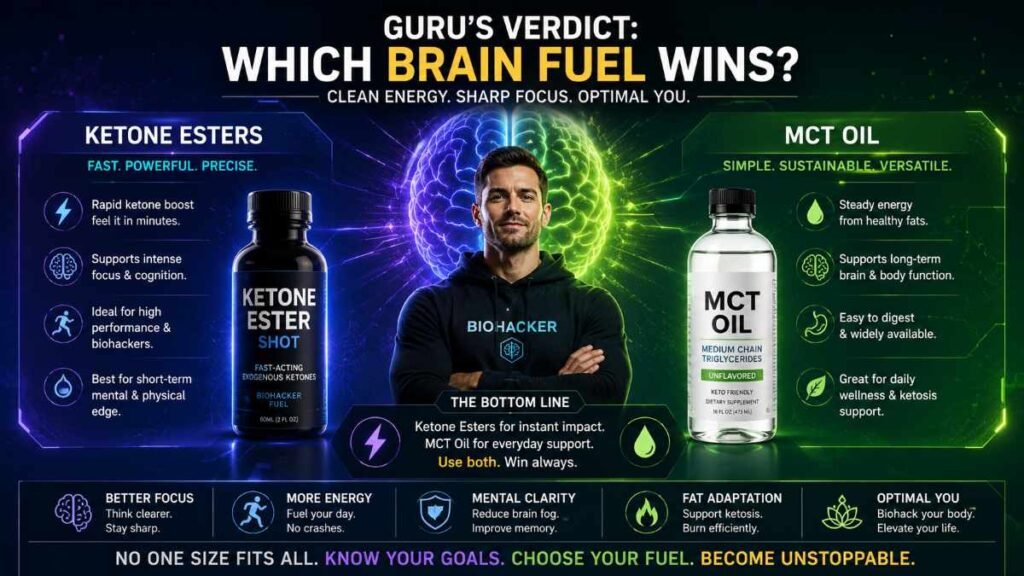 Ketone Esters vs MCT Oil final verdict for faster brain power focus and long term mental performance