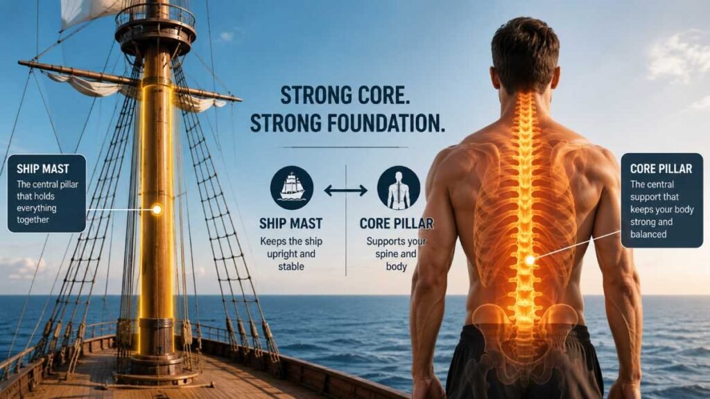 Spine stability and core pillar back pain treatment