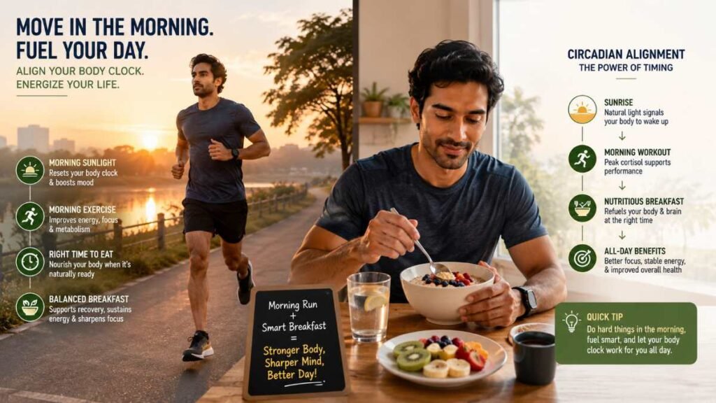 Morning exercise and Nutritional Timing for Circadian Alignment