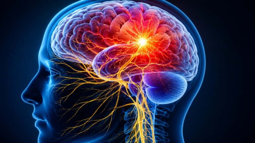 Neurological pathway of a migraine attack