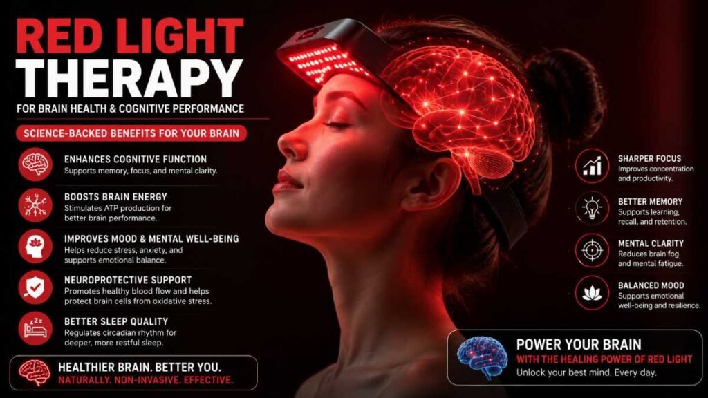 Cognitive benefits of red light therapy brain health