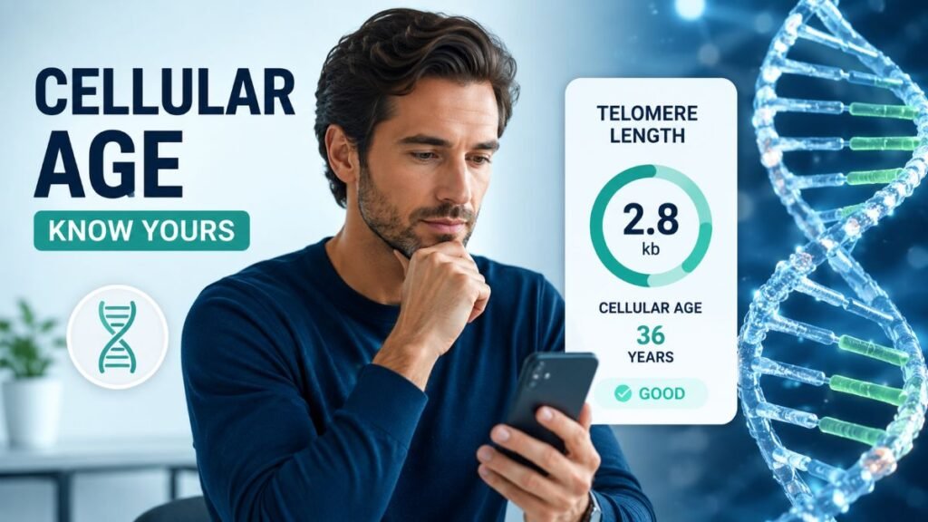 Professional view of telomere testing cost in USA for biological age tracking