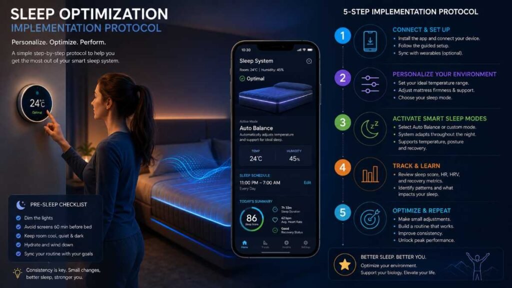 Implementation protocol for smart sleep optimization success