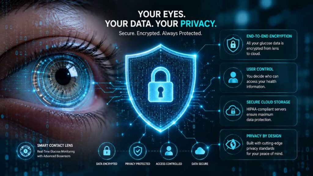 Secure data privacy for ocular glucose trackers