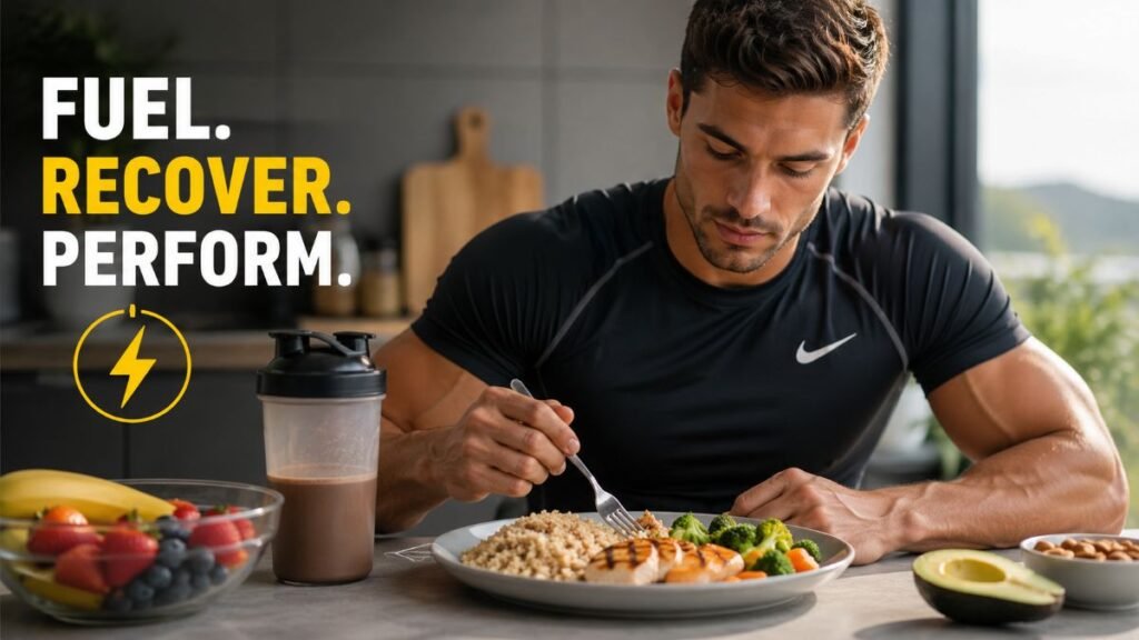 Professional athlete using post-workout glycogen replenishment for faster recovery.