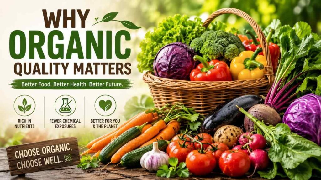 Nutrient-dense organic produce for health