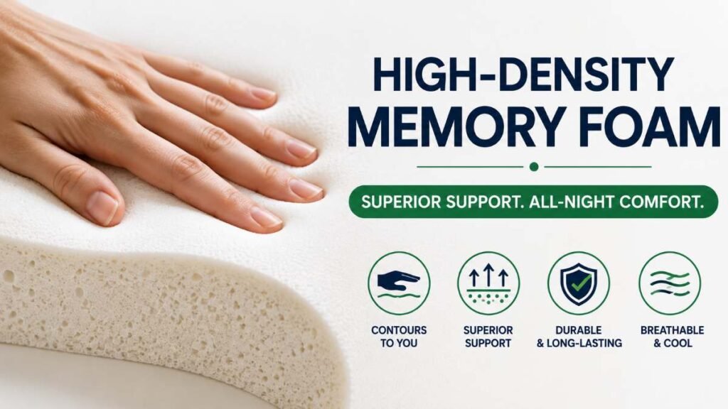 High-density material detail for the best pillow for sleep apnea.